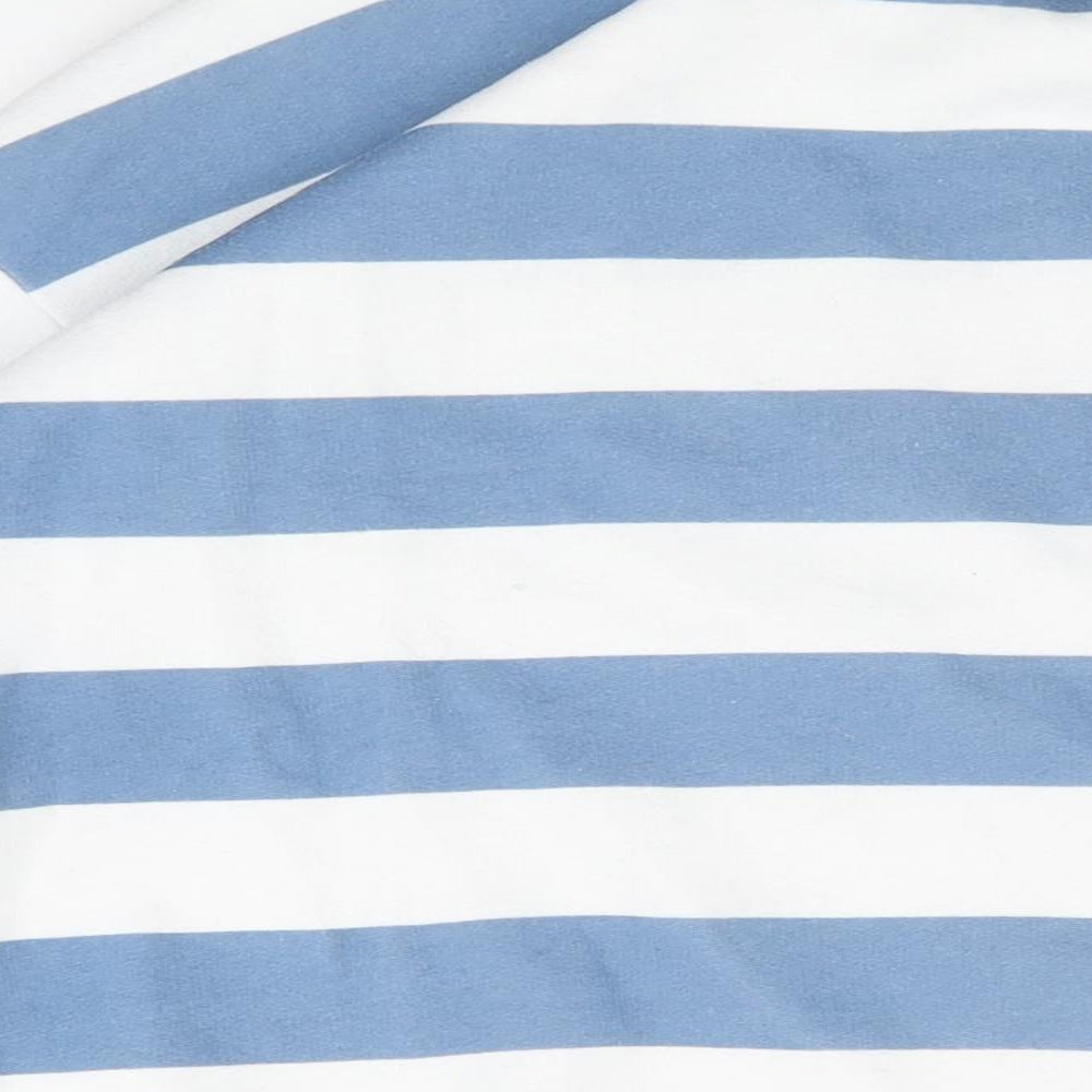 Daisy Street Womens White Striped Cotton Pullover Sweatshirt Size 8 Pullover - Los Angeles