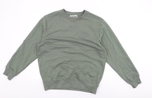 The Stronghold Mens Green Cotton Pullover Sweatshirt Size M