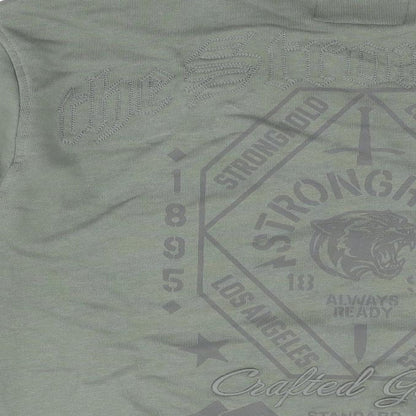 The Stronghold Mens Green Cotton Pullover Sweatshirt Size M