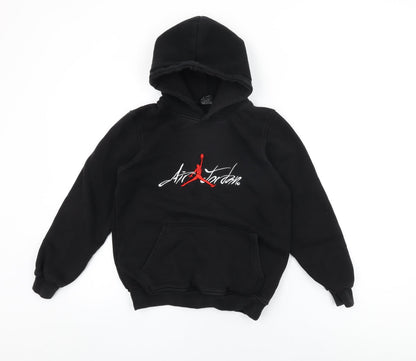 Air Jordan Boys Black Cotton Pullover Hoodie Size 11 Years Pullover
