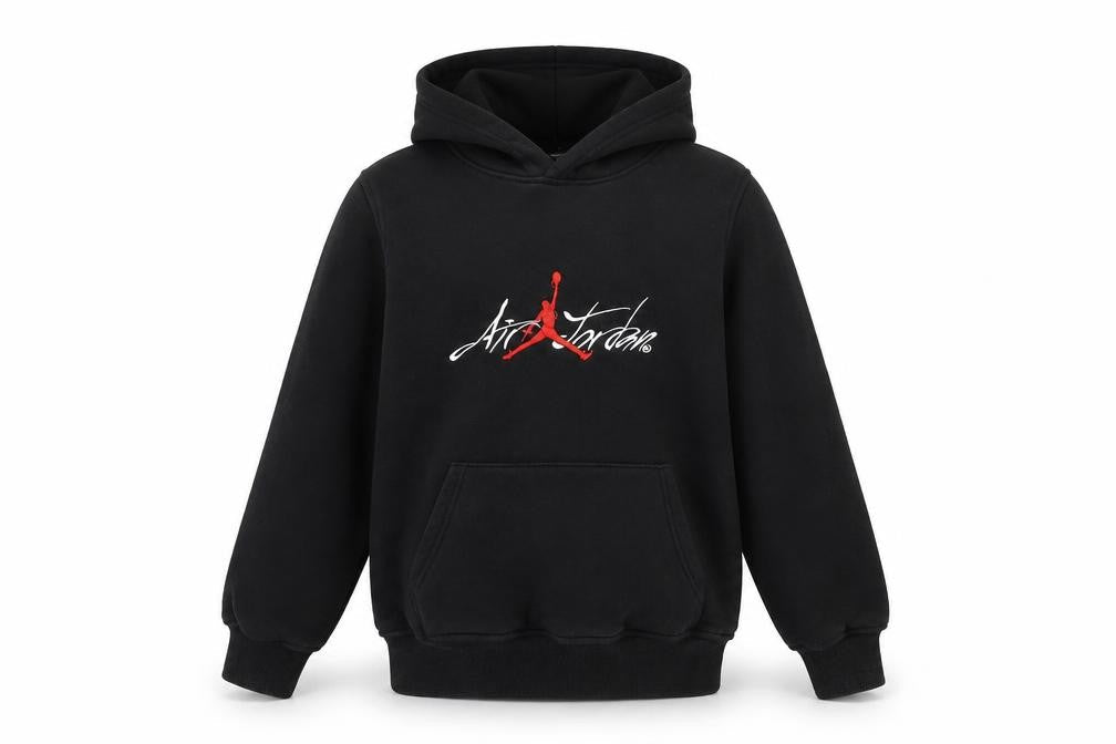 Air Jordan Boys Black Cotton Pullover Hoodie Size 11 Years Pullover