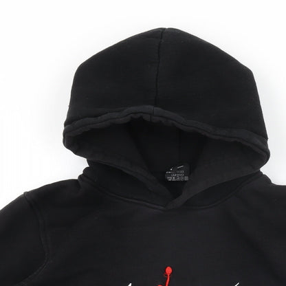 Air Jordan Boys Black Cotton Pullover Hoodie Size 11 Years Pullover