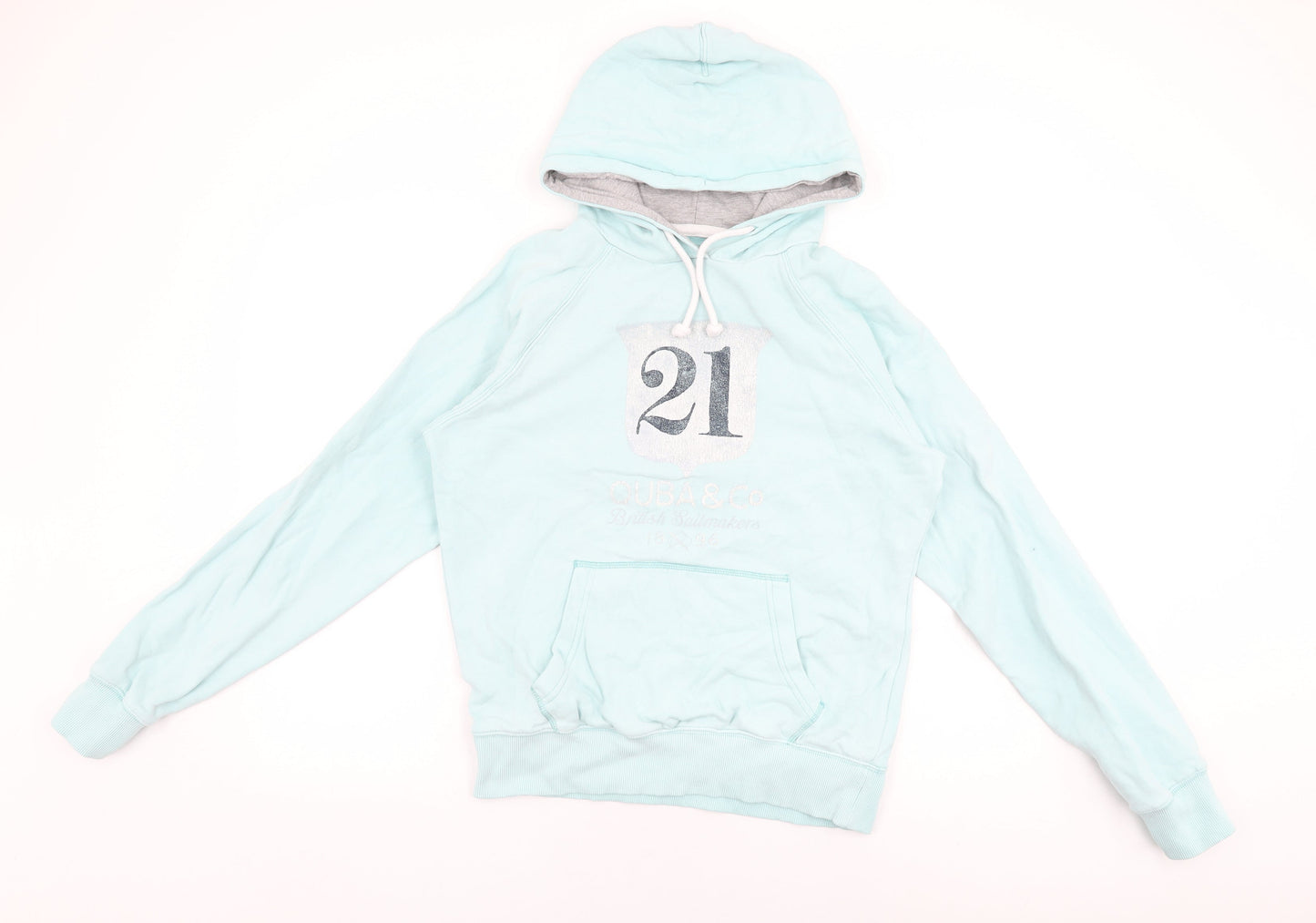 Quba & Co Womens Blue Cotton Pullover Hoodie Size 6 Pullover - British Sailmakers