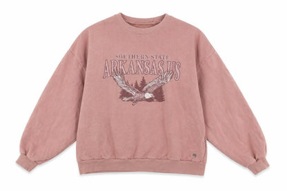 Pacific Republic Womens Pink Cotton Pullover Sweatshirt Size S Pullover - Southern State, Arkansas US