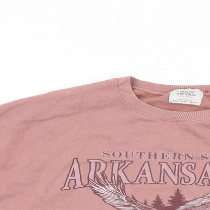 Pacific Republic Womens Pink Cotton Pullover Sweatshirt Size S Pullover - Southern State, Arkansas US