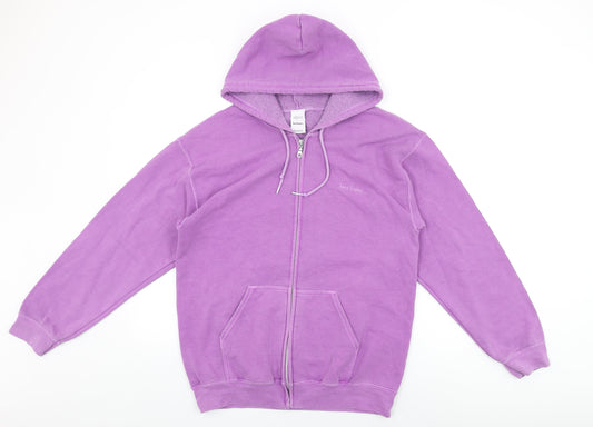 Urban Outfitters Mens Purple Cotton Full Zip Hoodie Size S