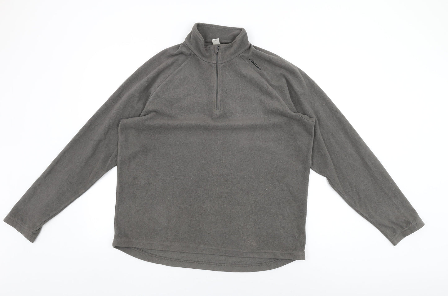 DECATHLON Womens Grey Polyester Pullover Sweatshirt Size XL Zip