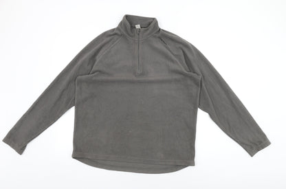 DECATHLON Womens Grey Polyester Pullover Sweatshirt Size XL Zip