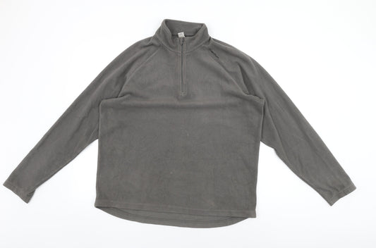 DECATHLON Womens Grey Polyester Pullover Sweatshirt Size XL Zip