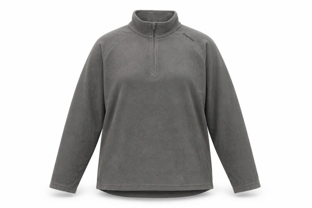 Decathlon Womens Grey Polyester Pullover Sweatshirt Size XL Zip