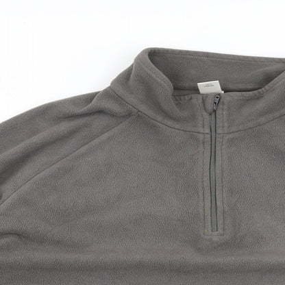 DECATHLON Womens Grey Polyester Pullover Sweatshirt Size XL Zip