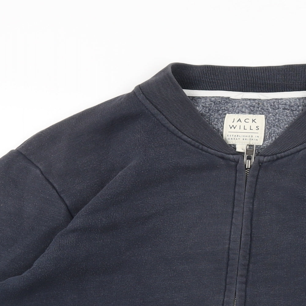 Mens UK Size S Jack Wills Blue Full Zip Sweatshirt