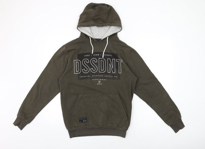 Mens UK Size S Dissident Green Pullover Hoodie