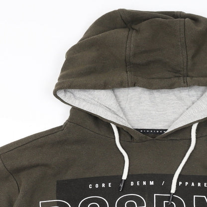 Mens UK Size S Dissident Green Pullover Hoodie