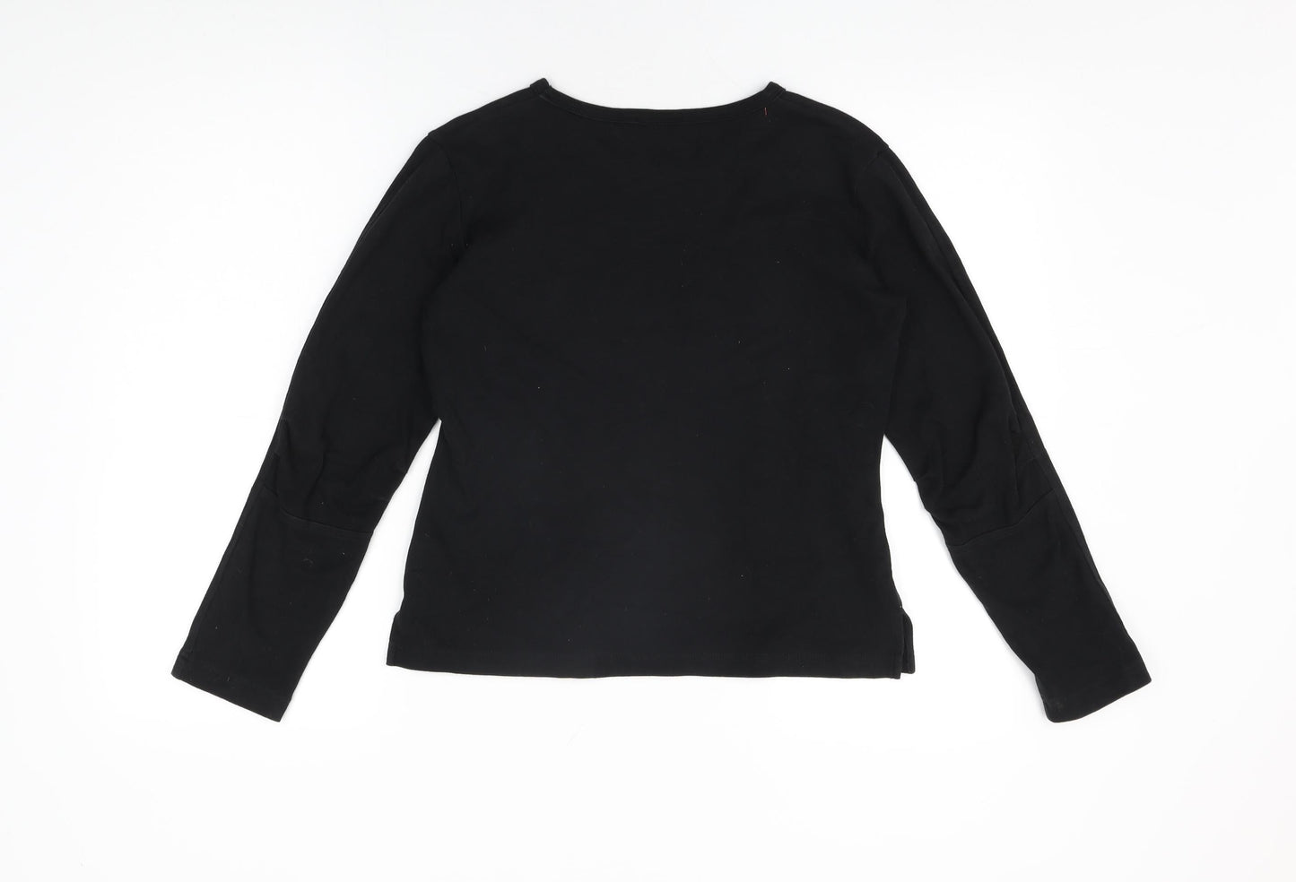 Mexx Womens Black Cotton Basic T-Shirt Size M Round Neck