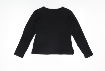 Mexx Womens Black Cotton Basic T-Shirt Size M Round Neck