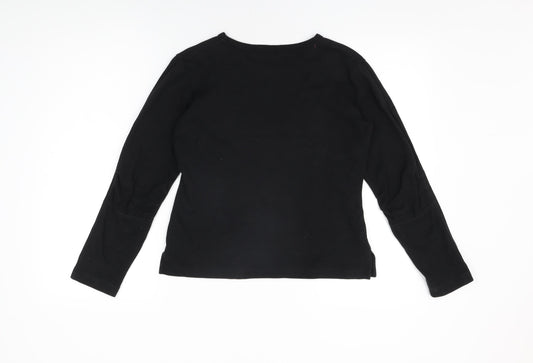 Mexx Womens Black Cotton Basic T-Shirt Size M Round Neck