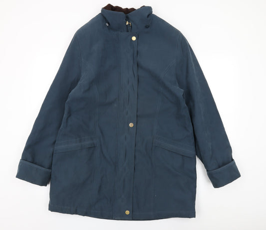 Womens UK Size 16 EWM Blue Overcoat