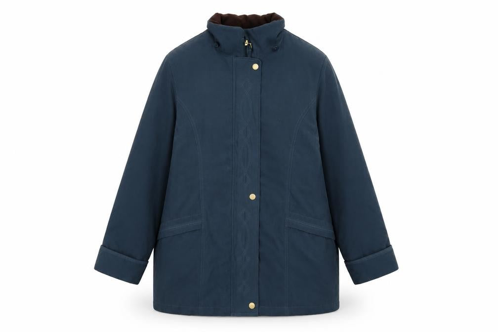 Womens UK Size 16 EWM Blue Overcoat