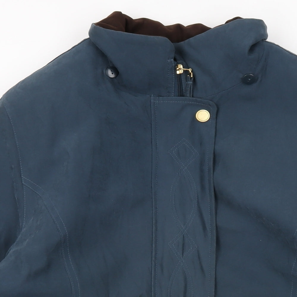 Womens UK Size 16 EWM Blue Overcoat