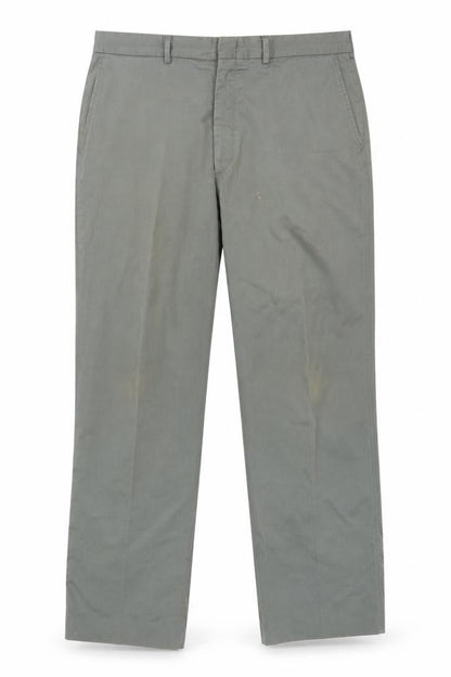 Mens UK Size 40 in Lands' End Regular Fit Chino Green Trousers