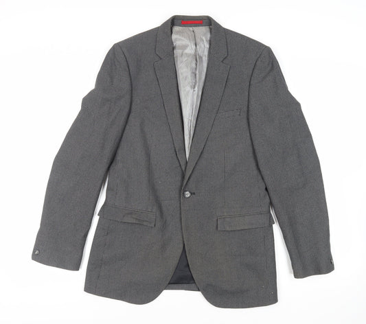 Mens UK Size 38 Ventuno 21 Regular Grey Suit Jacket
