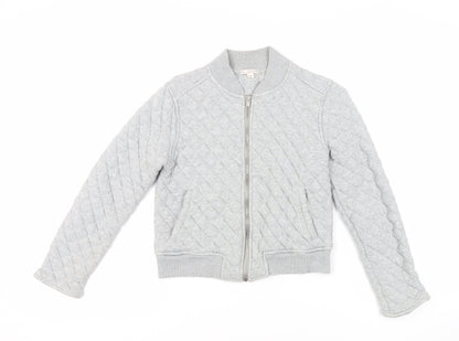 Gap Womens Grey Cotton Full Zip Sweatshirt Size XS Zip - Quilted