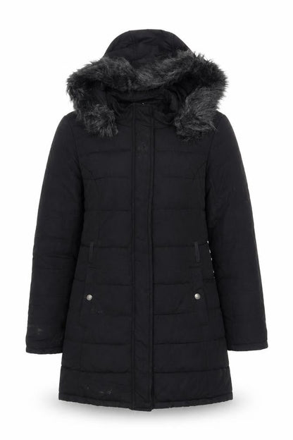 Womens UK Size 10 Pineapple Black Quilted Coat