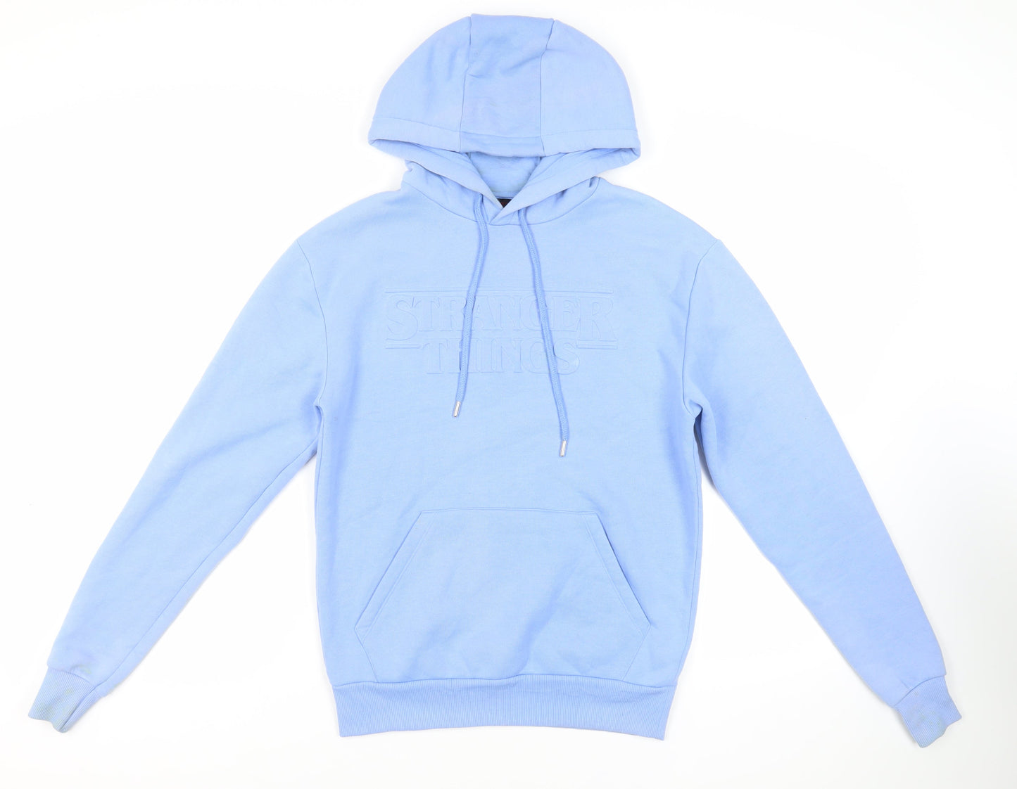 Mens UK Size XS Stranger Things Blue Pullover Hoodie