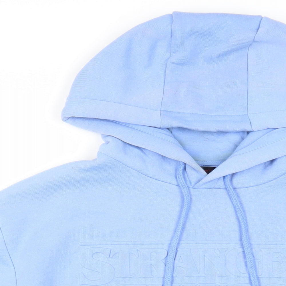 Mens UK Size XS Stranger Things Blue Pullover Hoodie