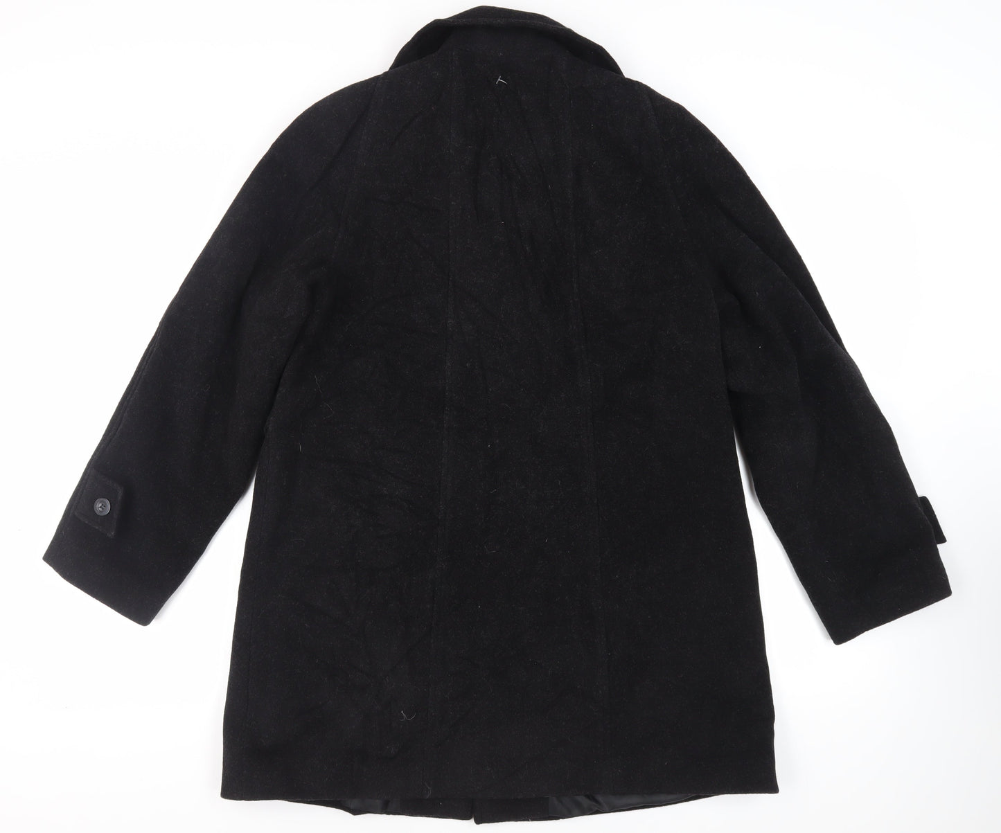 Womens UK Size 12 St Bernard Black Overcoat