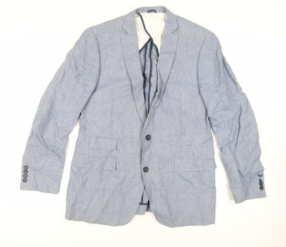 Mens UK Size 40 French Connection Regular Blue Suit Jacket