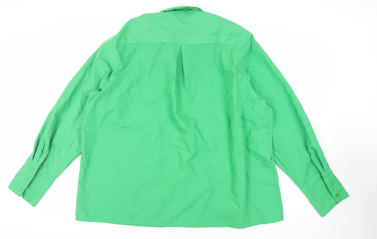 Womens UK Size 12 PRETTYLITTLETHING Green Basic Button-Up