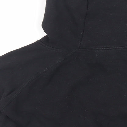 USA Pro Womens Black Cotton Pullover Hoodie Size 8 Pullover