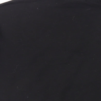 Victoria's Secret Pink Womens Black Cotton Pullover Sweatshirt Size S Zip - Logo