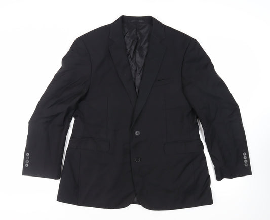 Mens UK Size 44 Cerruti Regular Black Suit Jacket