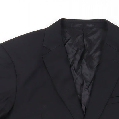 Mens UK Size 44 Cerruti Regular Black Suit Jacket