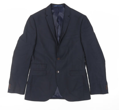 Mens UK Size 38 OneSix5ive Regular Blue Suit Jacket