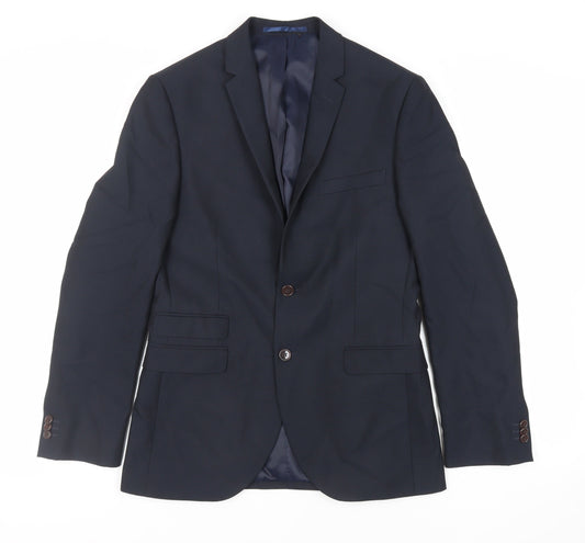 Mens UK Size 38 OneSix5ive Regular Blue Suit Jacket