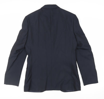 Mens UK Size 38 OneSix5ive Regular Blue Suit Jacket