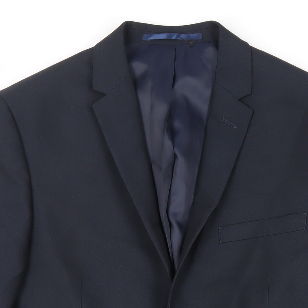 Mens UK Size 38 OneSix5ive Regular Blue Suit Jacket