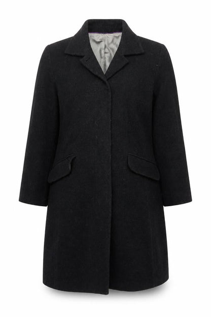 Autonomy Womens Grey Overcoat Coat Size 12 Button