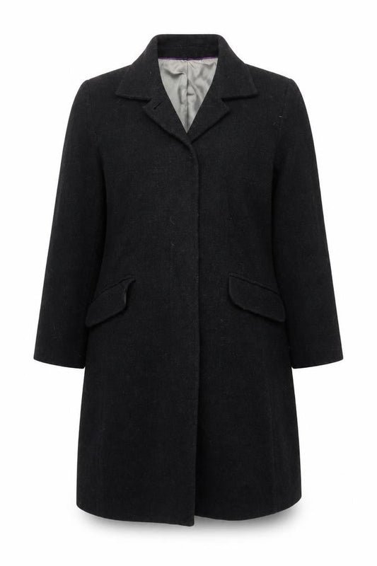 Autonomy Womens Grey Overcoat Coat Size 12 Button