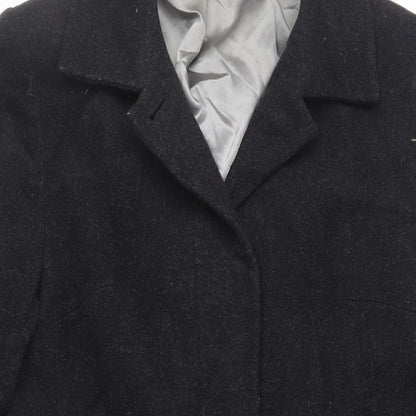 Autonomy Womens Grey Overcoat Coat Size 12 Button