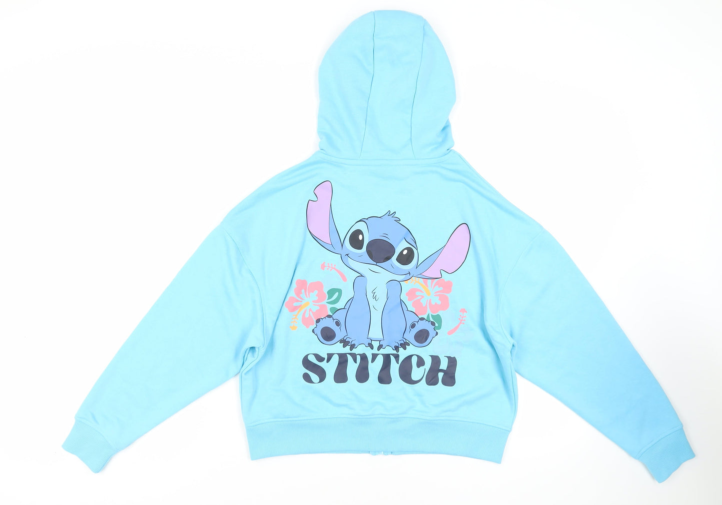 Womens UK Size M Disney Blue Full Zip Hoodie