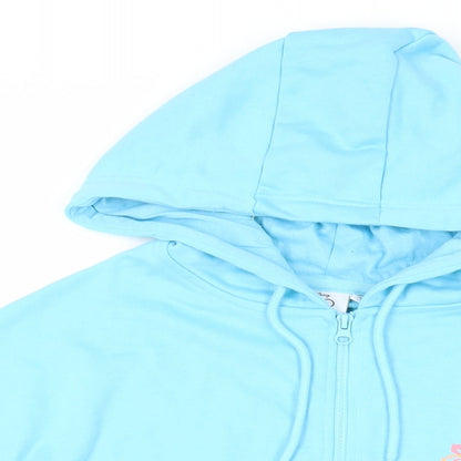 Womens UK Size M Disney Blue Full Zip Hoodie