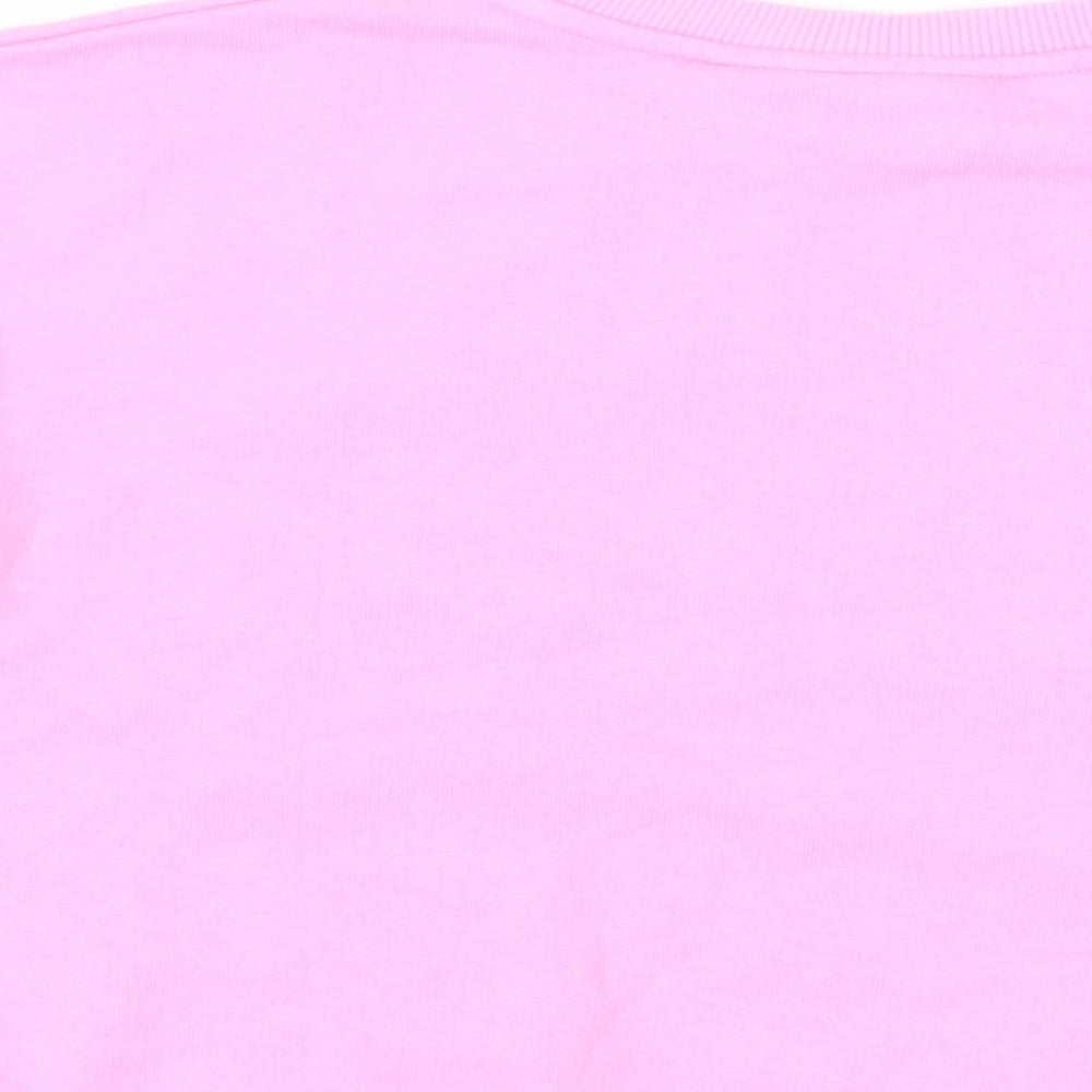 Zara Girls Pink Cotton Pullover Sweatshirt Size 11-12 Years Pullover - Barbie Sequin
