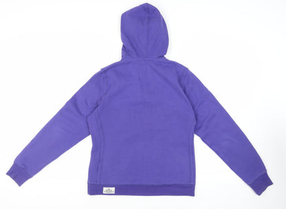 EMI Womens Purple Cotton Pullover Hoodie Size L Pullover - Logo Pockets Key Largo