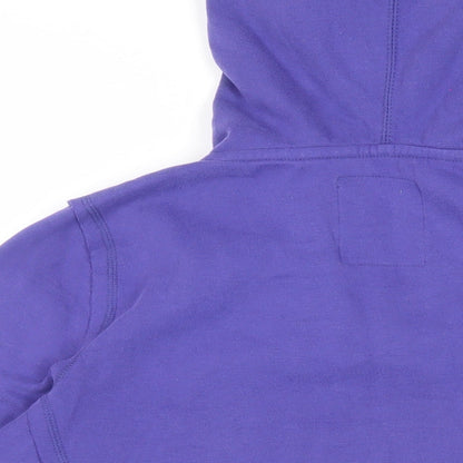 EMI Womens Purple Cotton Pullover Hoodie Size L Pullover - Logo Pockets Key Largo