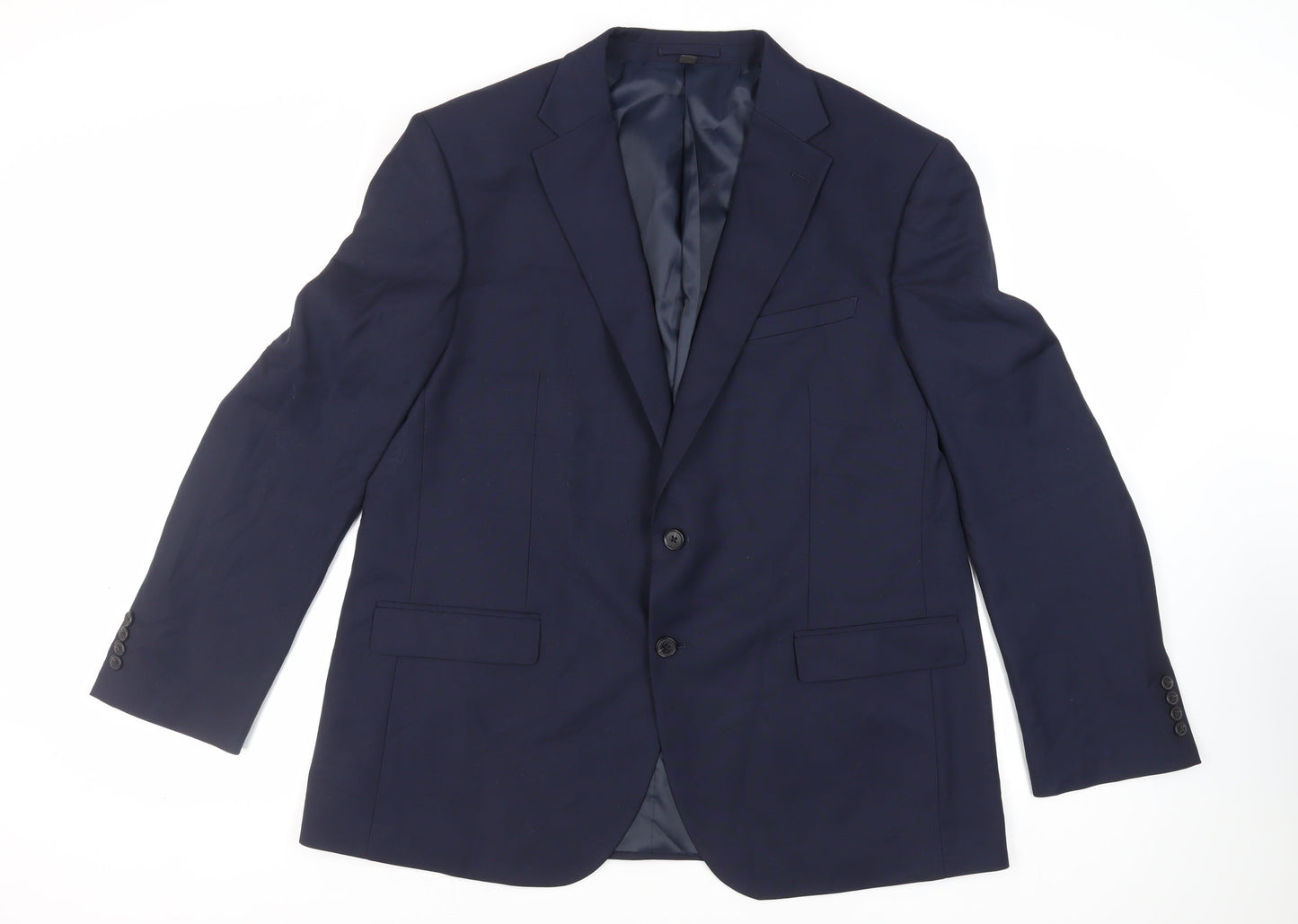 Mens UK Size 46 Marks and Spencer Regular Blue Suit Jacket